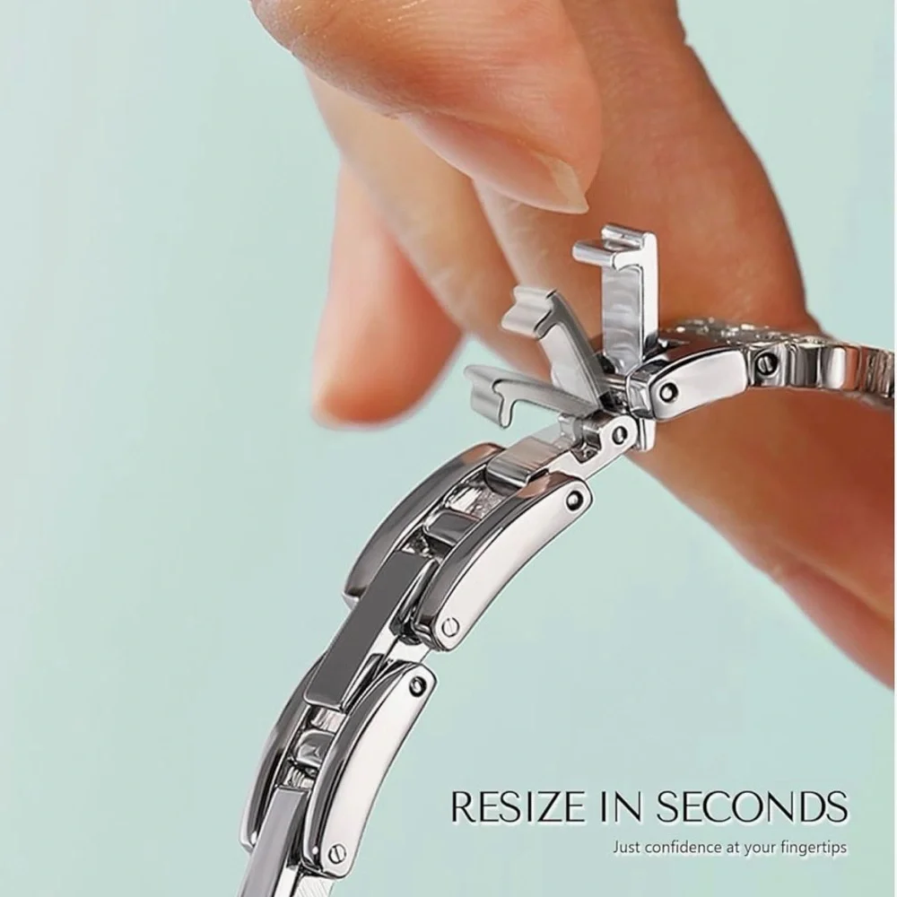 Silver Clover Pattern Apple Watch Band